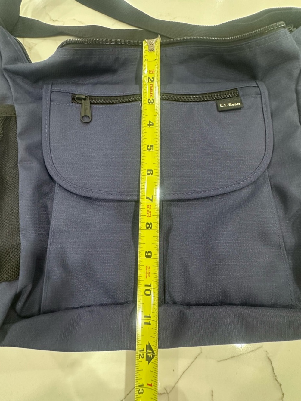 L.L.Bean Town and Field Shoulder Bag Navy Blue Organizer Messenger Travel Bag - Picture 12 of 14